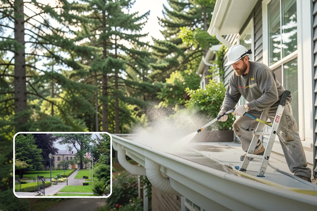 House Mildew Removal in Woodinville, King County, WA - Kills mildew at the source, not just the surface