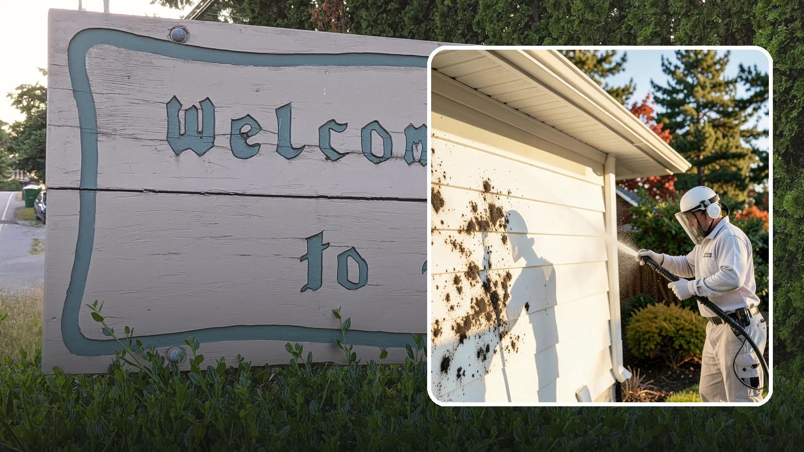 House Mold Removal in Brier, Snohomish County, WA - House mold removal treats the darker mold colonies that take hold on damp siding in our shaded, consistently wet conditions.