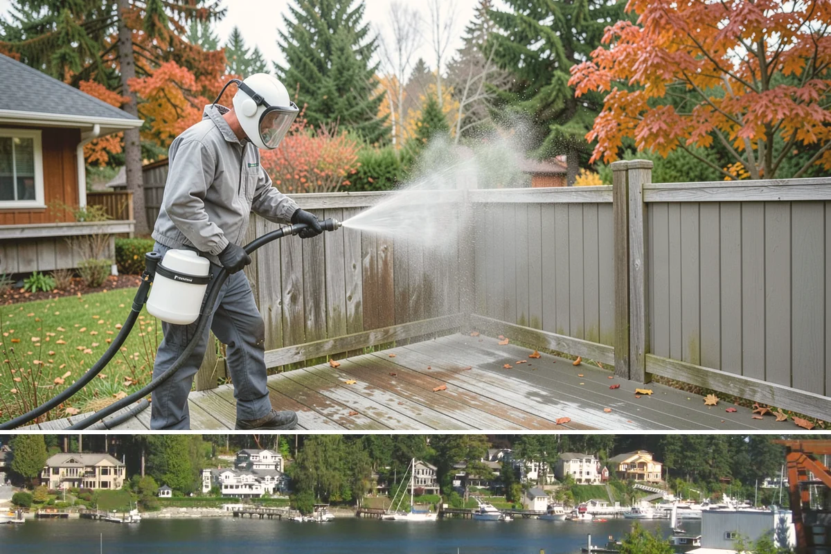 House Mold Removal in Gig Harbor, Pierce County, WA - Treat in the dry summer months so the solution can fully neutralize the mold before wet conditions return.
