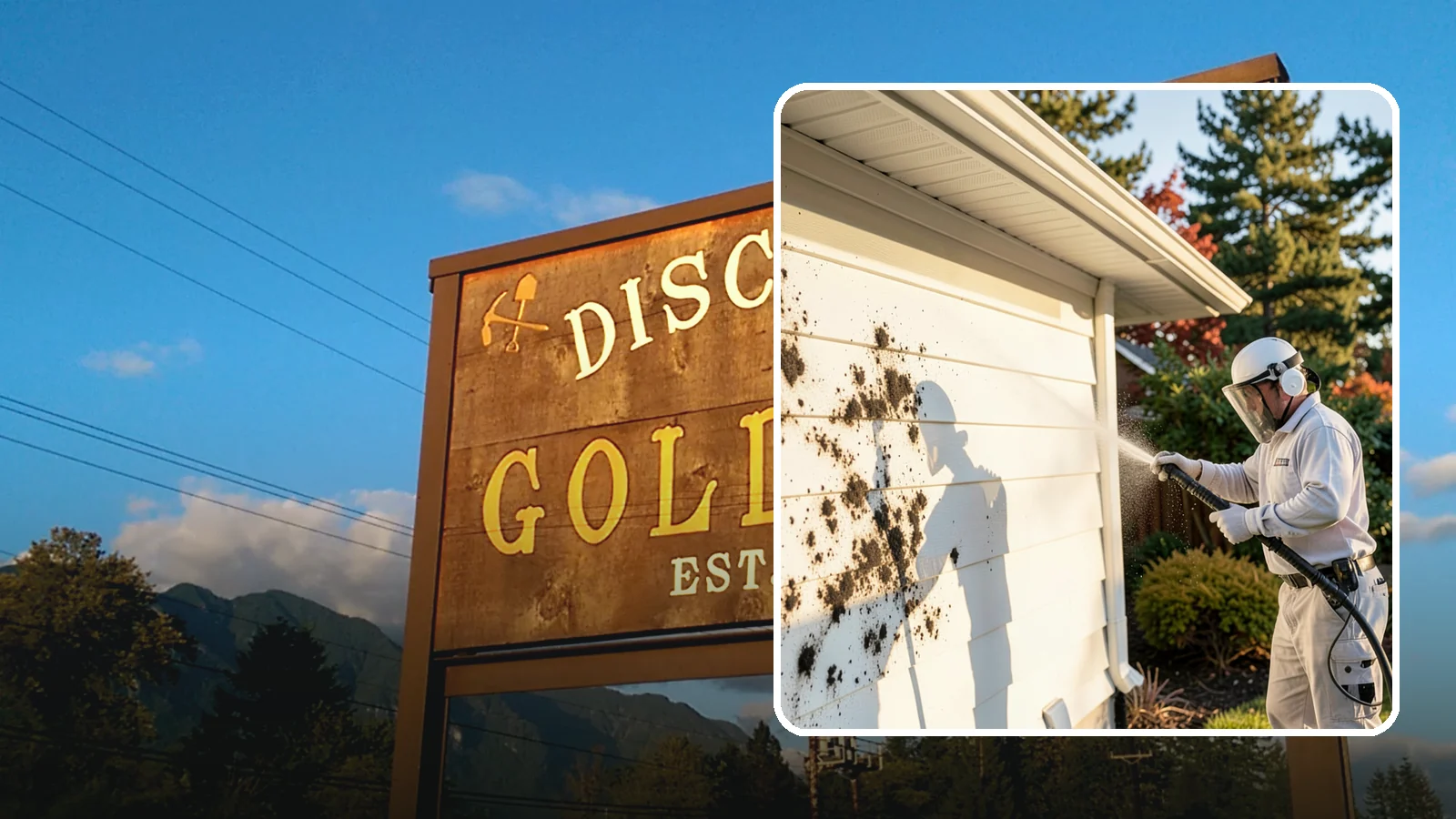 House Mold Removal in Gold Bar, Snohomish County, WA - House mold removal treats the darker mold colonies that take hold on damp siding in our shaded, consistently wet conditions.