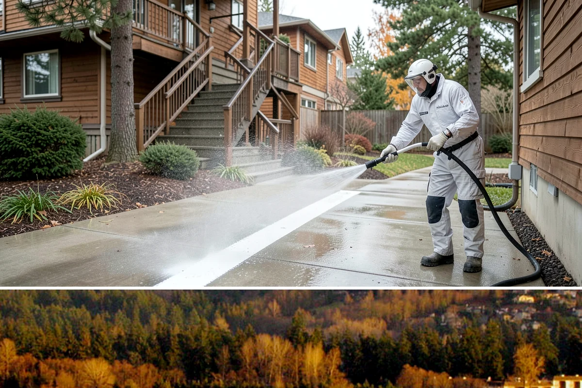 House Mold Removal in Kenmore, King County, WA - Treat in the dry summer months so the solution can fully neutralize the mold before wet conditions return.