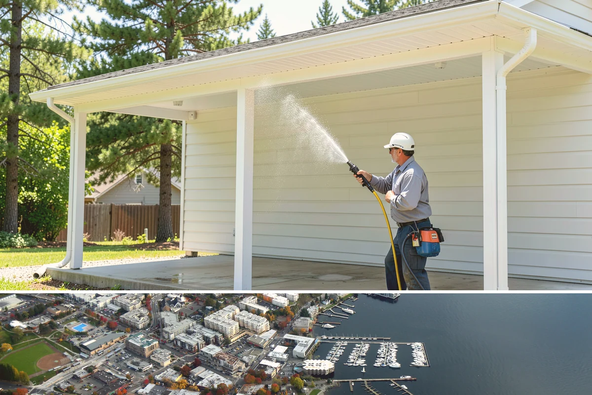 House Mold Removal in Kirkland, King County, WA - Treat in the dry summer months so the solution can fully neutralize the mold before wet conditions return.