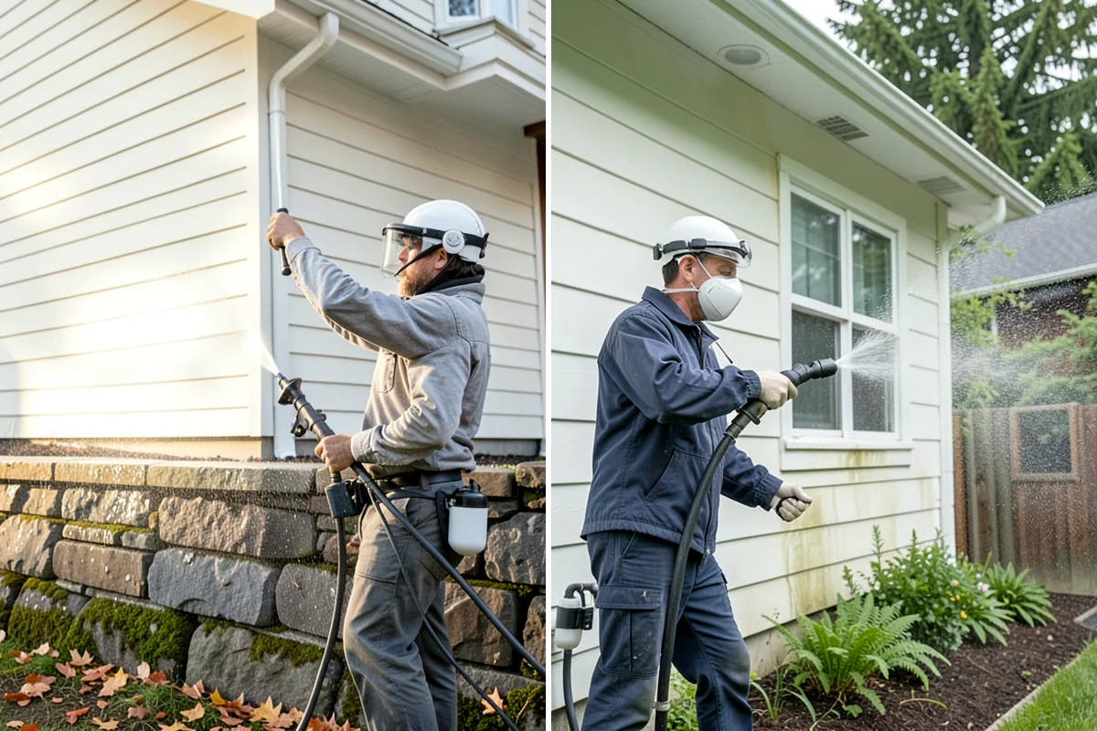 House Mold Removal in Lakewood, Pierce County, WA - Pinpoint the mold colonies on damp elevations