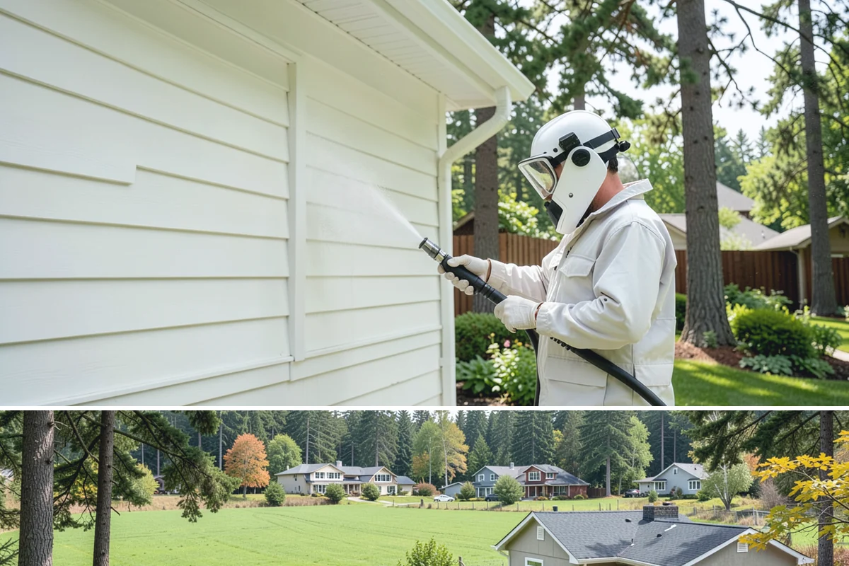 House Mold Removal in Lyman, Skagit County, WA - Treat in the dry summer months so the solution can fully neutralize the mold before wet conditions return.