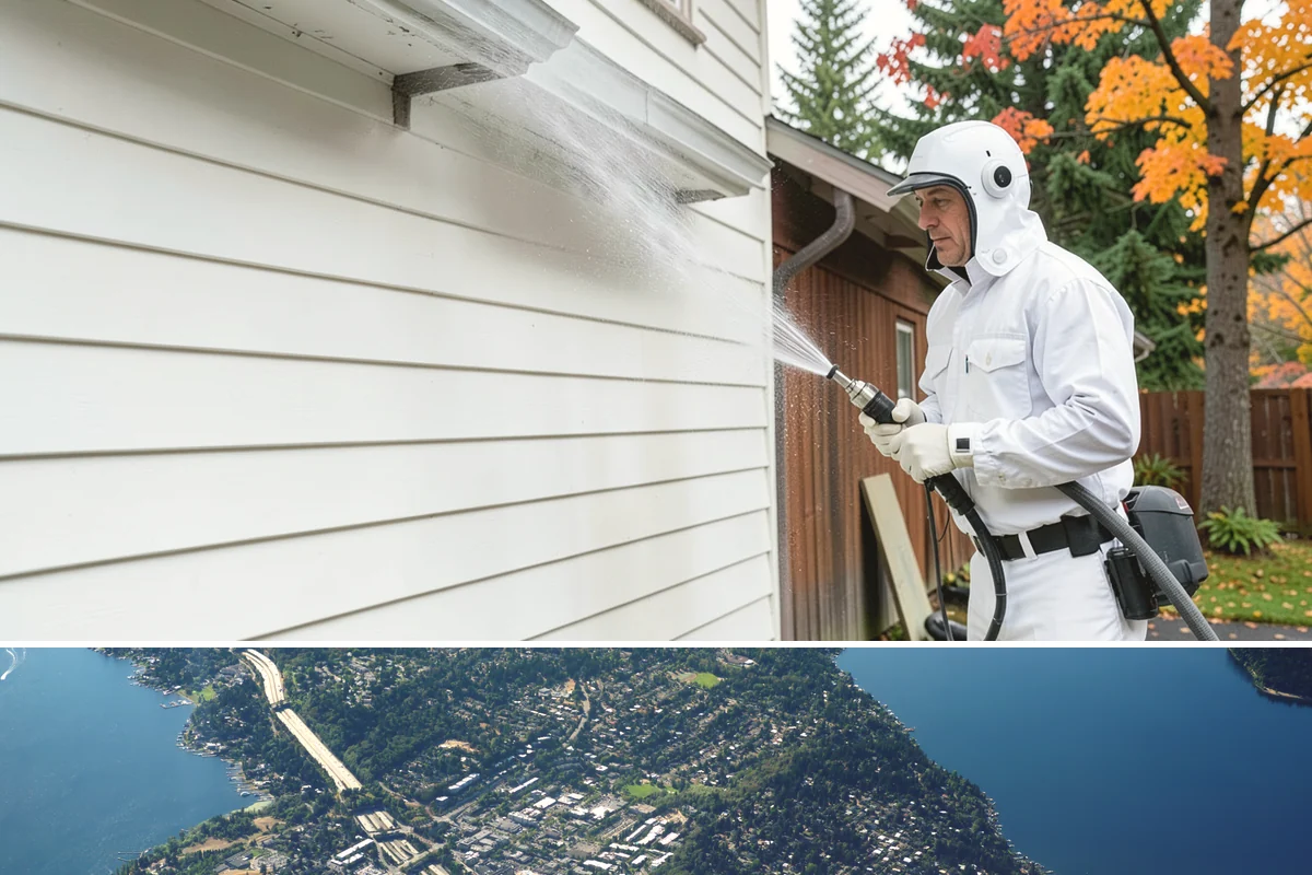 House Mold Removal in Mercer Island, King County, WA - Treat in the dry summer months so the solution can fully neutralize the mold before wet conditions return.