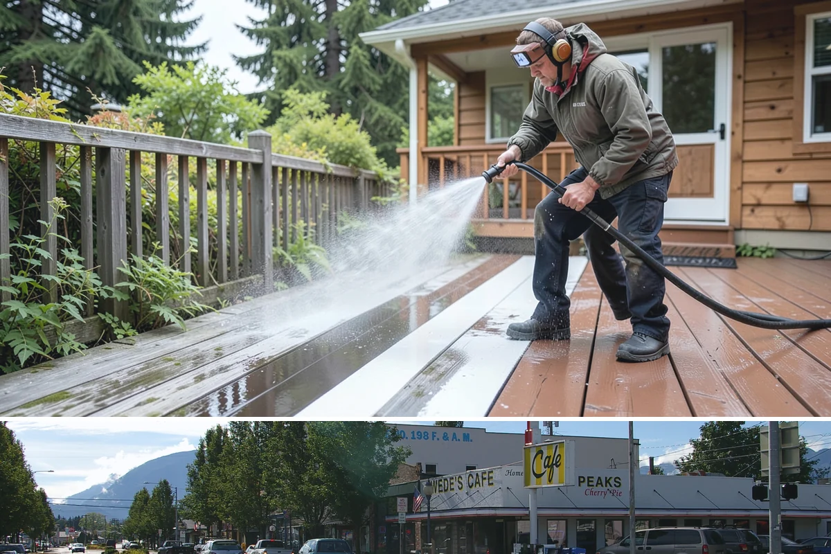 House Mold Removal in North Bend, King County, WA - Treat in the dry summer months so the solution can fully neutralize the mold before wet conditions return.