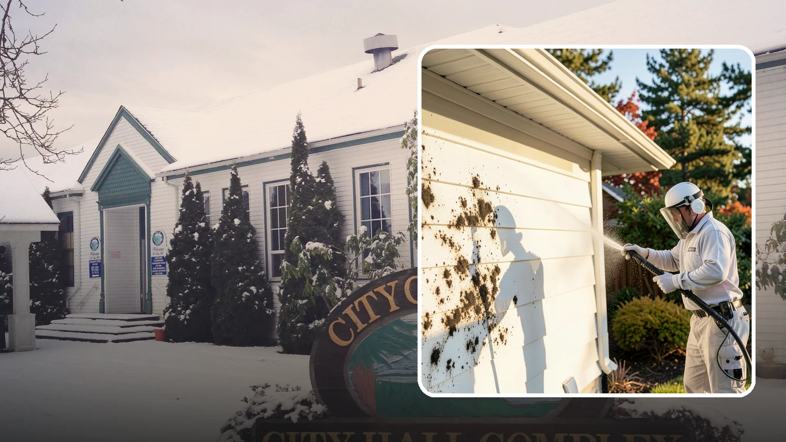 House Mold Removal in Pacific, King County, WA - House mold removal treats the darker mold colonies that take hold on damp siding in our shaded, consistently wet conditions.