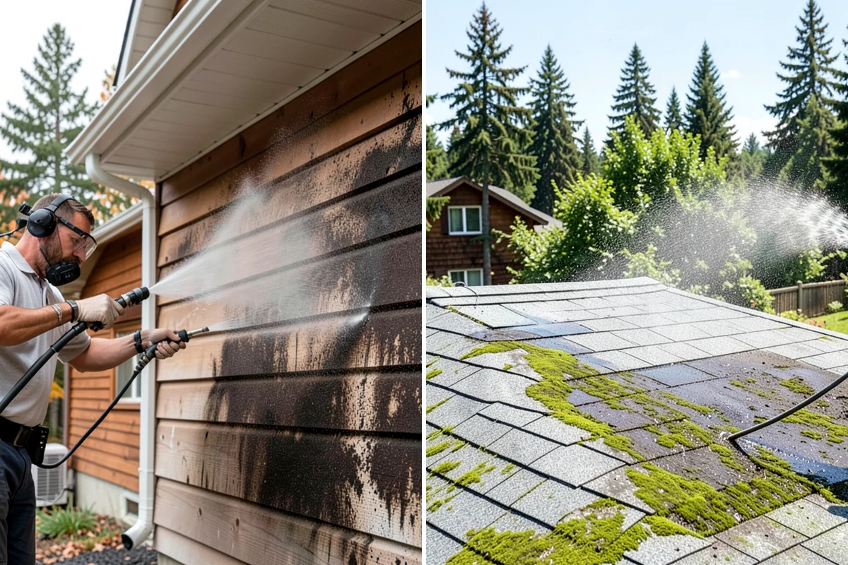 House Mold Removal in SeaTac, King County, WA - Pinpoint the mold colonies on damp elevations