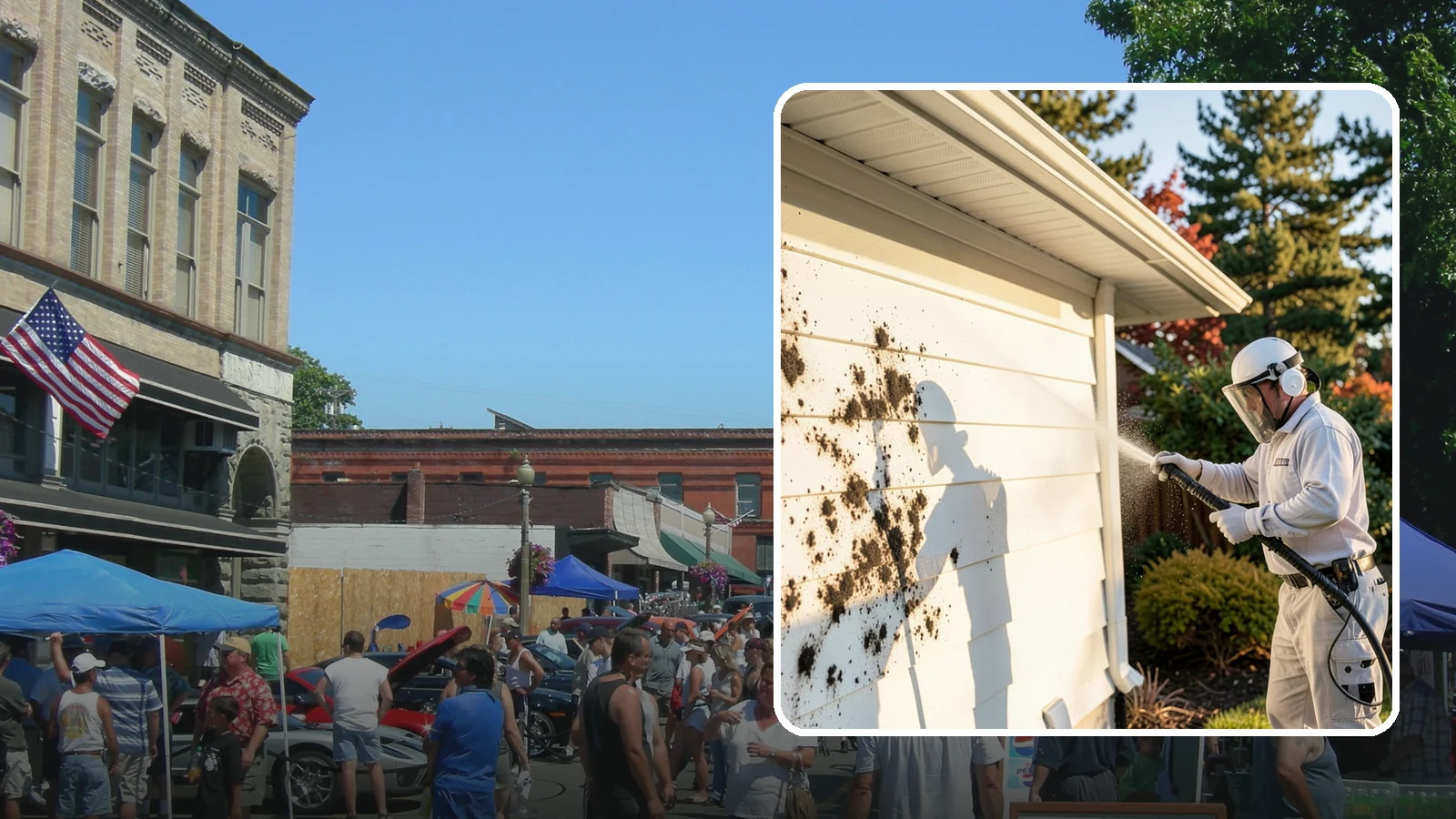 House Mold Removal in Snohomish, Snohomish County, WA - House mold removal treats the darker mold colonies that take hold on damp siding in our shaded, consistently wet conditions.