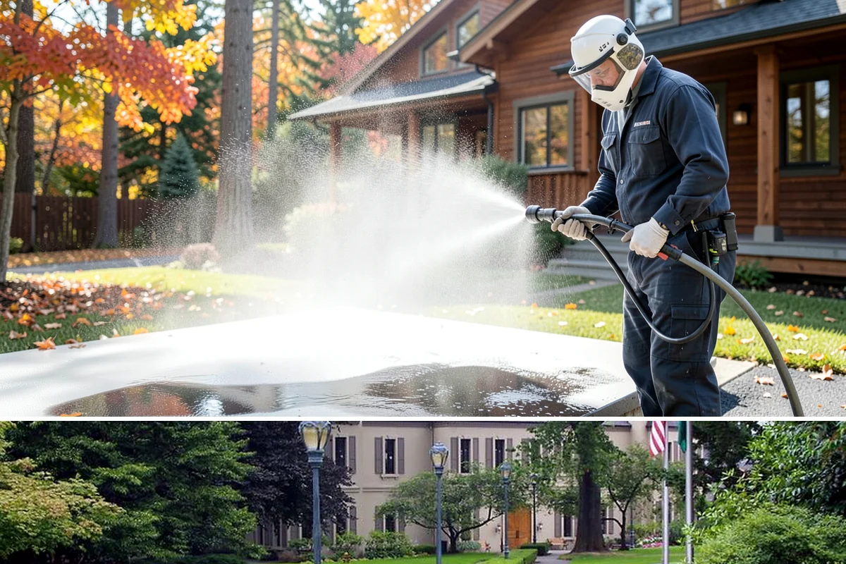 House Mold Removal in Woodinville, King County, WA - Treat in the dry summer months so the solution can fully neutralize the mold before wet conditions return.