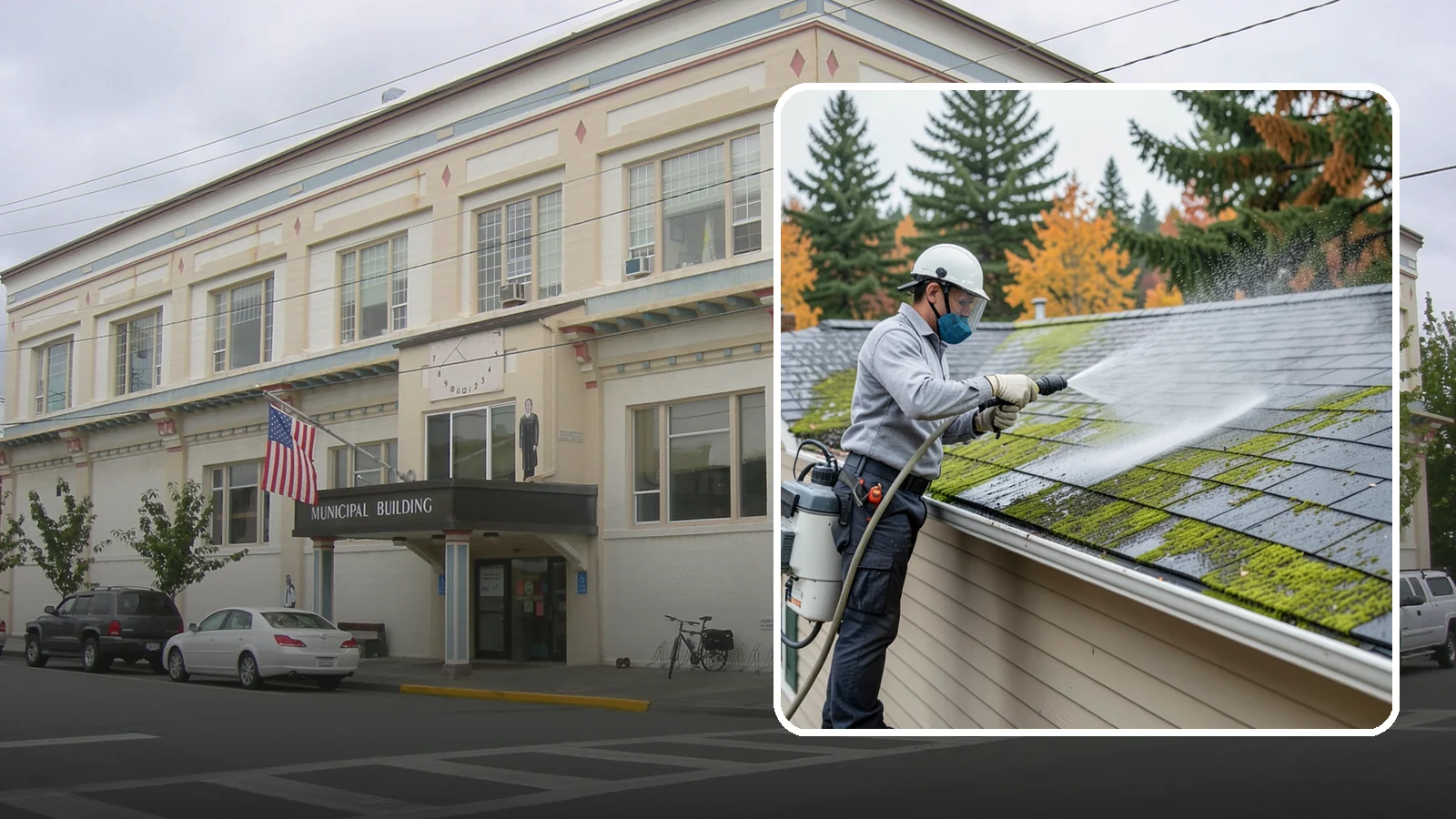House Wash & Roof Cleaning Package in Anacortes, Skagit County, WA - We combine a full house soft wash with a roof cleaning to tackle the two biggest algae targets on your Washington home in one...