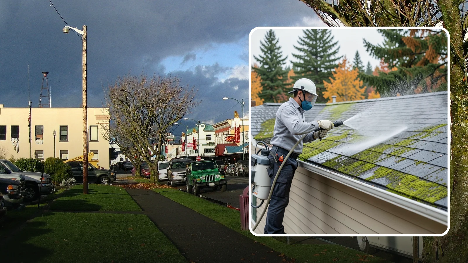 House Wash & Roof Cleaning Package in Arlington, Snohomish County, WA - We combine a full house soft wash with a roof cleaning to tackle the two biggest algae targets on your Washington home in one...