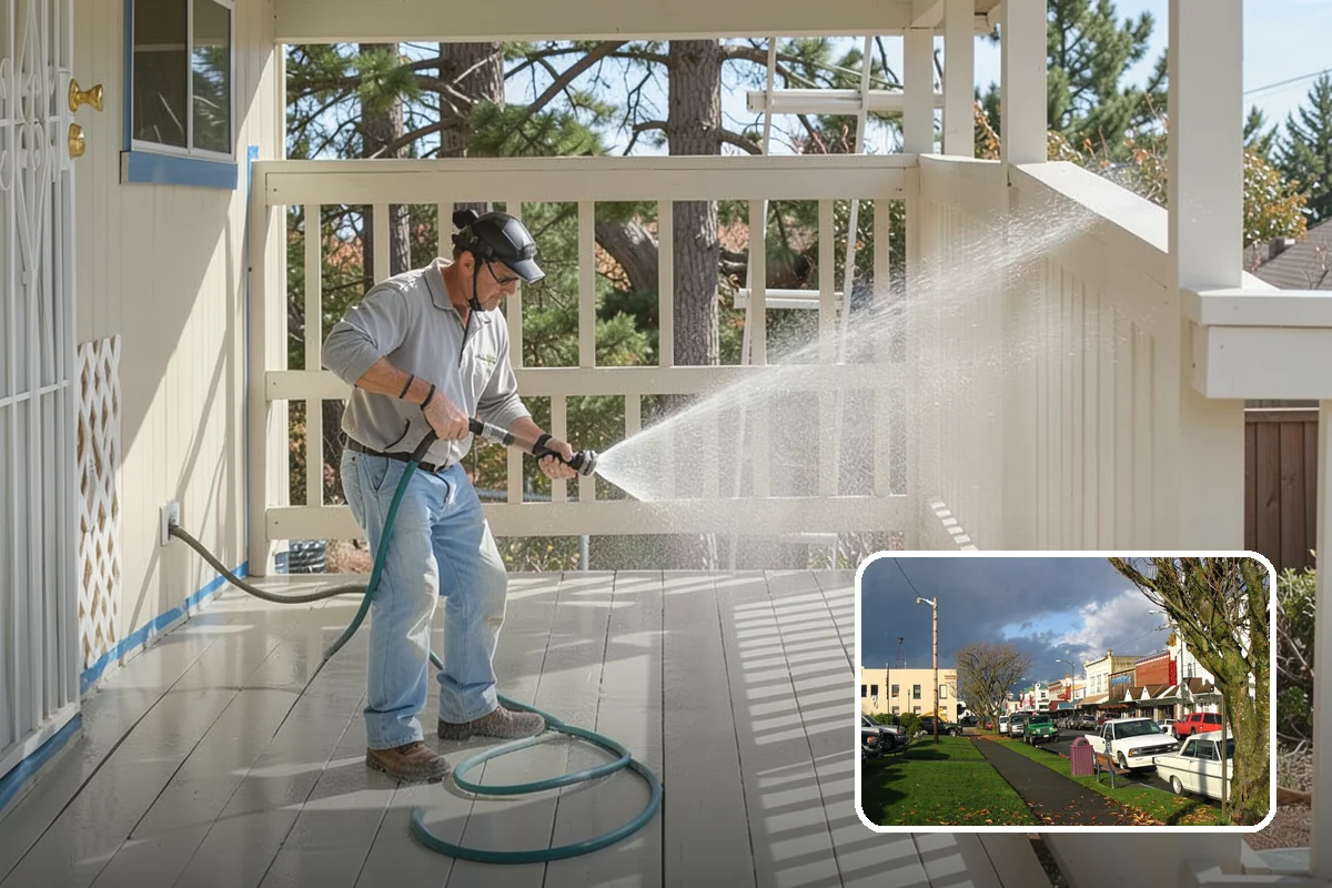 House Wash & Roof Cleaning Package in Arlington, Snohomish County, WA - Addresses the two fastest-greening surfaces in one trip