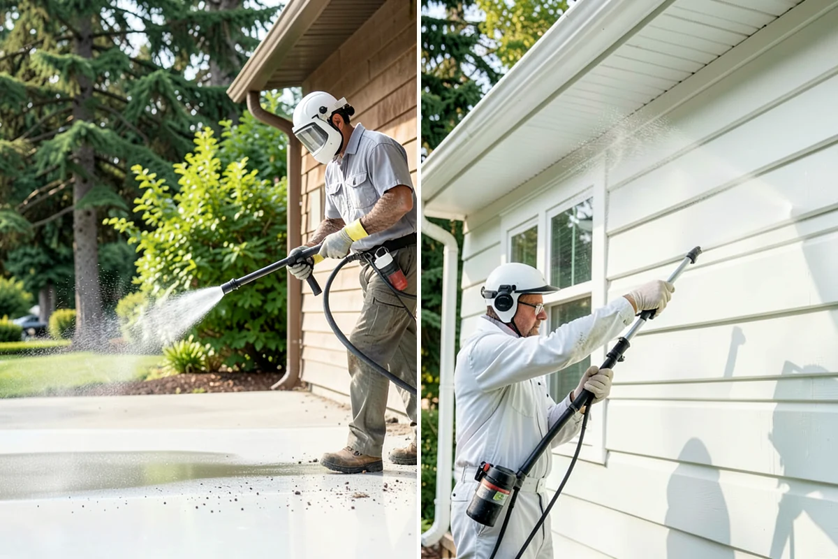 House Wash & Roof Cleaning Package in Arlington, Snohomish County, WA - Protect landscaping and inspect roof and siding