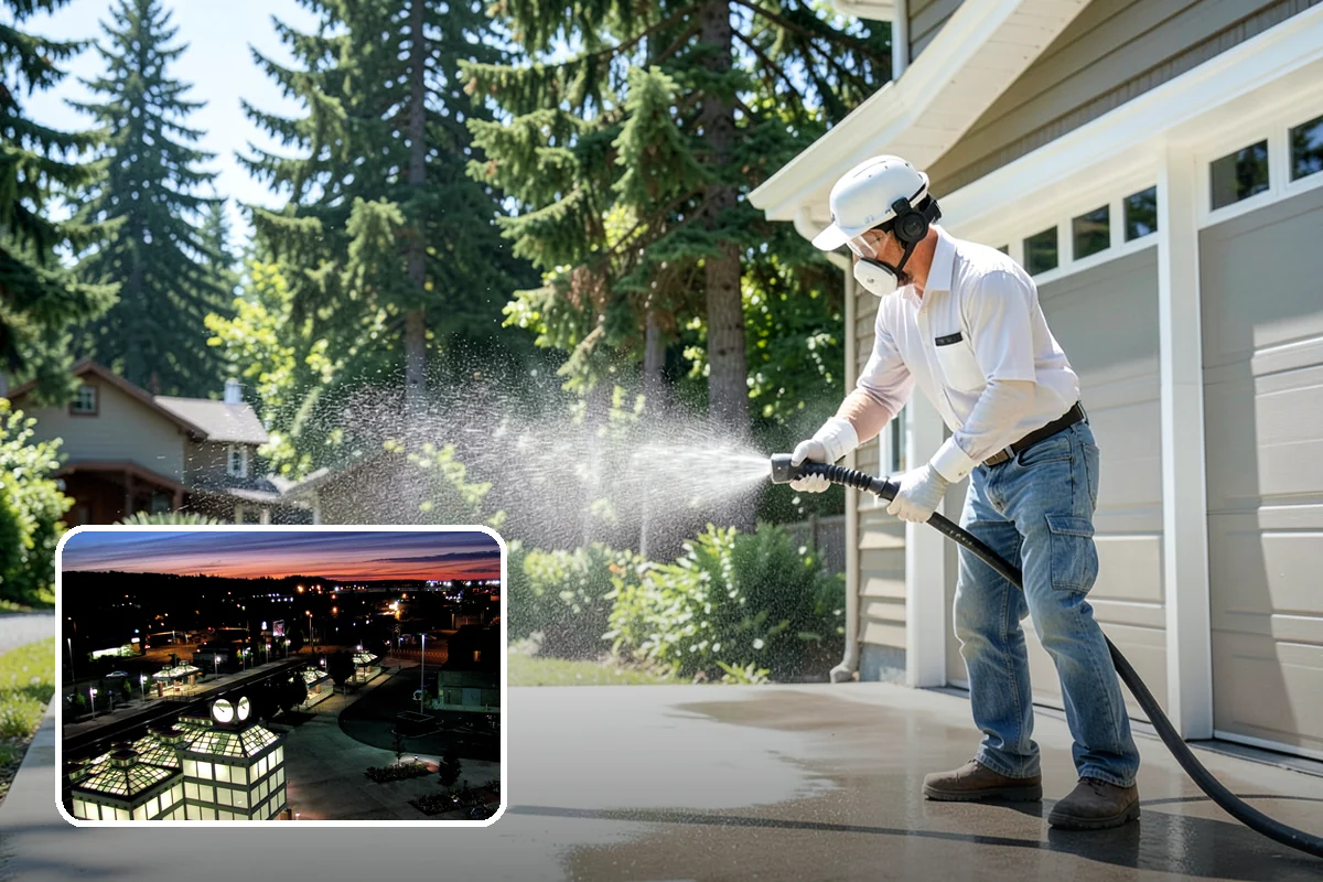 House Wash & Roof Cleaning Package in Auburn, King County, WA - Addresses the two fastest-greening surfaces in one trip