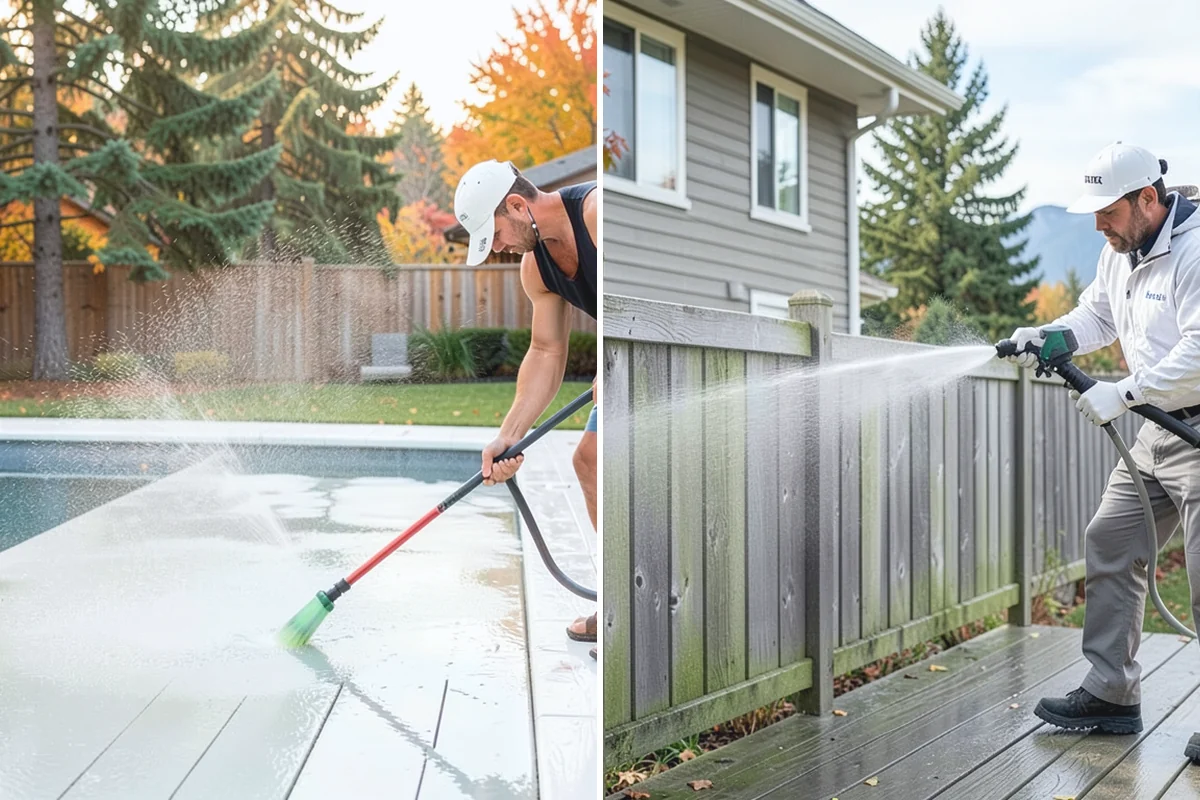 House Wash & Roof Cleaning Package in Auburn, King County, WA - Protect landscaping and inspect roof and siding