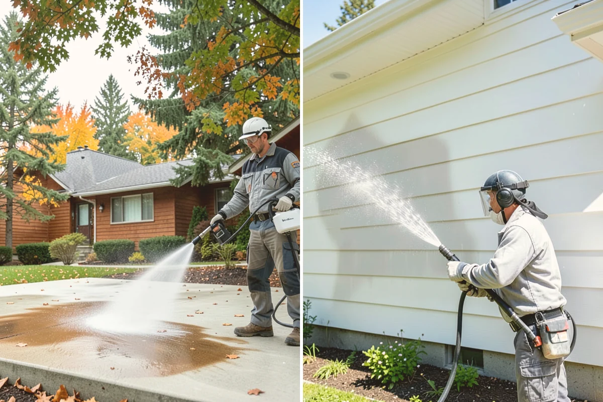 House Wash & Roof Cleaning Package in Bellevue, King County, WA - Protect landscaping and inspect roof and siding