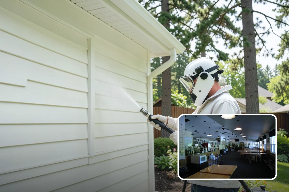 House Wash & Roof Cleaning Package in Black Diamond, King County, WA - Addresses the two fastest-greening surfaces in one trip