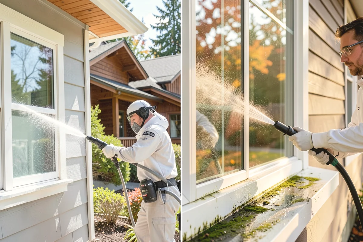 House Wash & Roof Cleaning Package in Black Diamond, King County, WA - Protect landscaping and inspect roof and siding