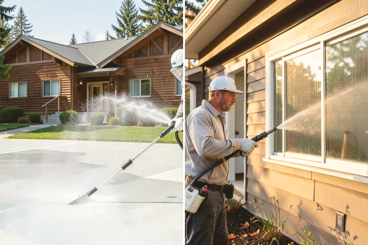 House Wash & Roof Cleaning Package in Bothell, King County, WA - Protect landscaping and inspect roof and siding