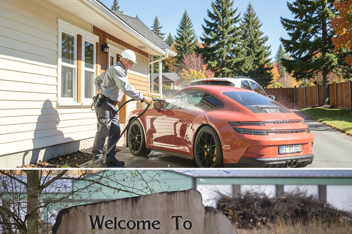 House Wash & Roof Cleaning Package in Buckley, Pierce County, WA - Book this package in late spring or summer when a stretch of dry days lets both surfaces cure clean.
