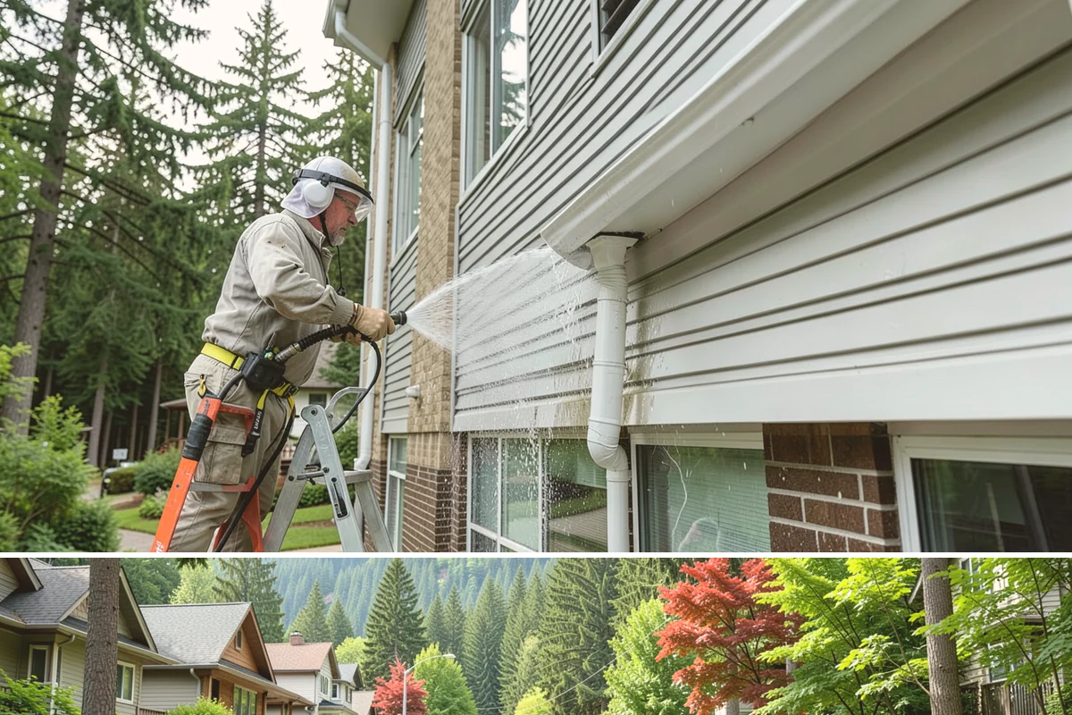 House Wash & Roof Cleaning Package in Darrington, Snohomish County, WA - Book this package in late spring or summer when a stretch of dry days lets both surfaces cure clean.