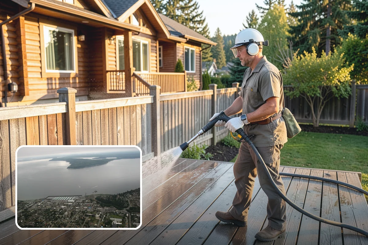 House Wash & Roof Cleaning Package in Des Moines, King County, WA - Addresses the two fastest-greening surfaces in one trip