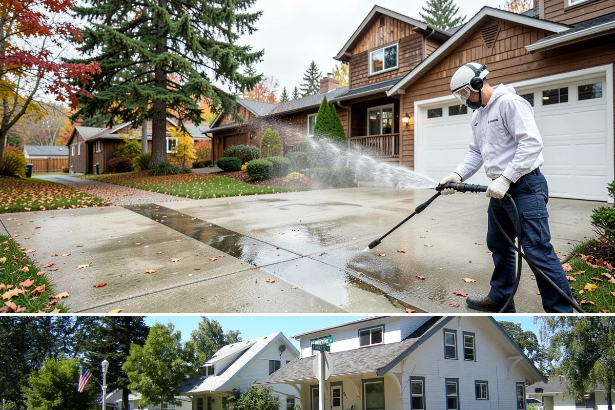 House Wash & Roof Cleaning Package in DuPont, Pierce County, WA - Book this package in late spring or summer when a stretch of dry days lets both surfaces cure clean.