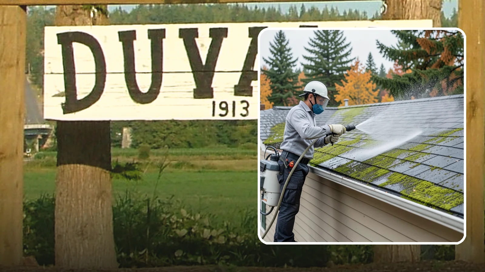 House Wash & Roof Cleaning Package in Duvall, King County, WA - We combine a full house soft wash with a roof cleaning to tackle the two biggest algae targets on your Washington home in one...