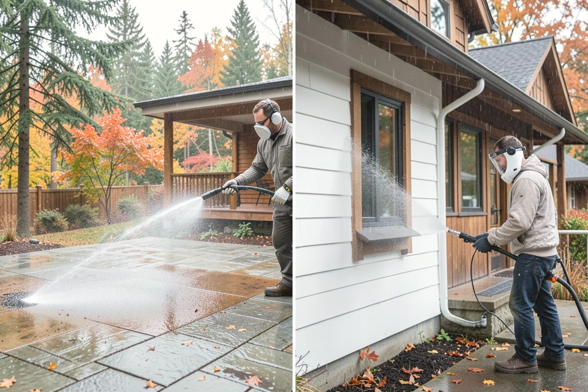 House Wash & Roof Cleaning Package in Duvall, King County, WA - Protect landscaping and inspect roof and siding