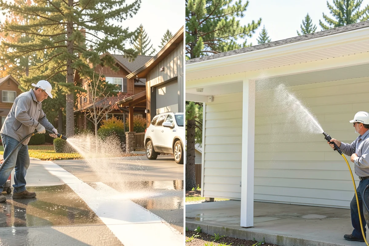 House Wash & Roof Cleaning Package in Edgewood, Pierce County, WA - Protect landscaping and inspect roof and siding