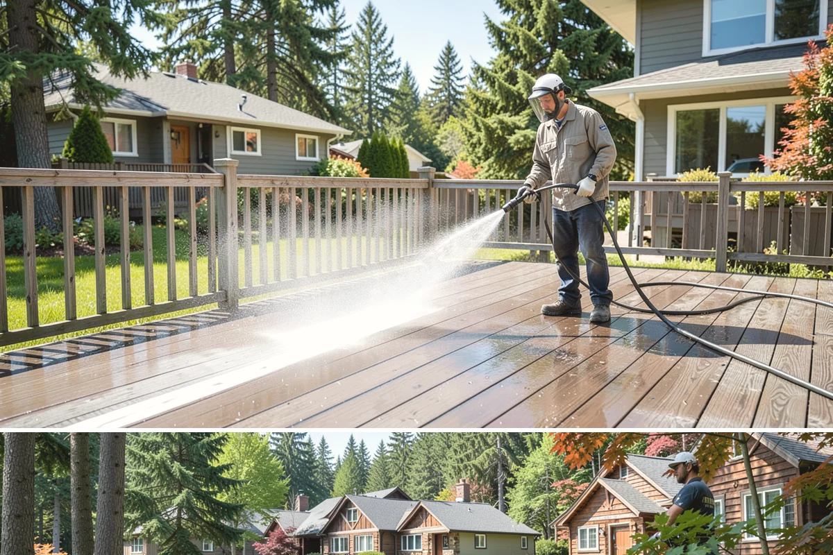 House Wash & Roof Cleaning Package in Edgewood, Pierce County, WA - Book this package in late spring or summer when a stretch of dry days lets both surfaces cure clean.
