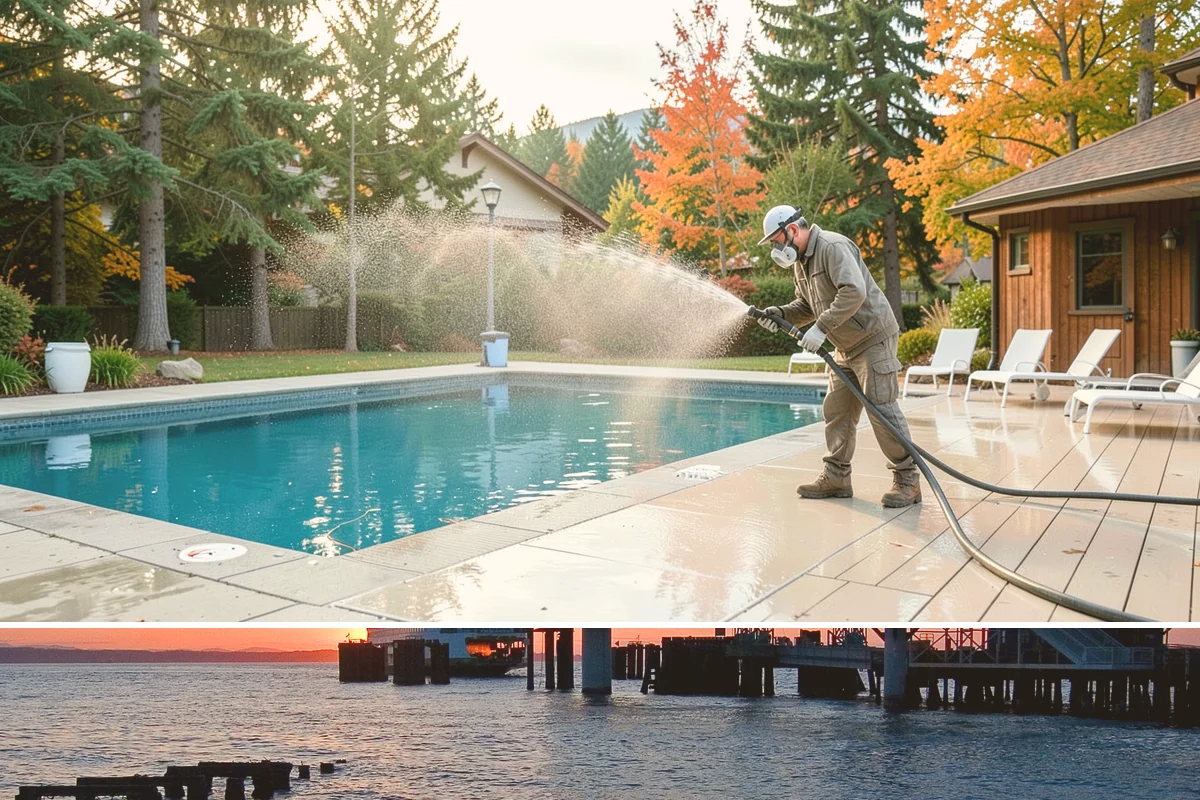 House Wash & Roof Cleaning Package in Edmonds, Snohomish County, WA - Book this package in late spring or summer when a stretch of dry days lets both surfaces cure clean.