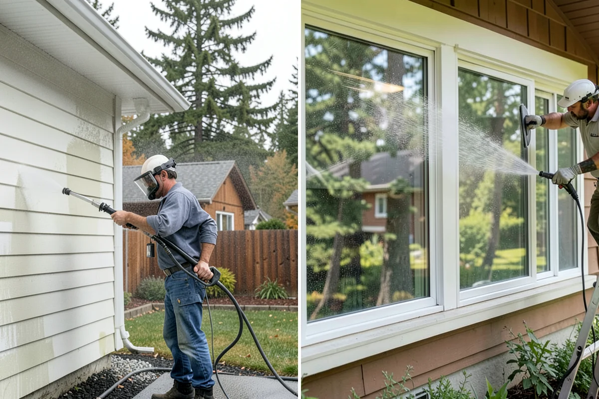 House Wash & Roof Cleaning Package in Gig Harbor, Pierce County, WA - Protect landscaping and inspect roof and siding