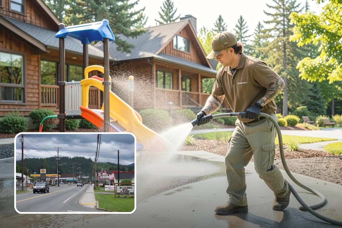 House Wash & Roof Cleaning Package in Granite Falls, Snohomish County, WA - Addresses the two fastest-greening surfaces in one trip
