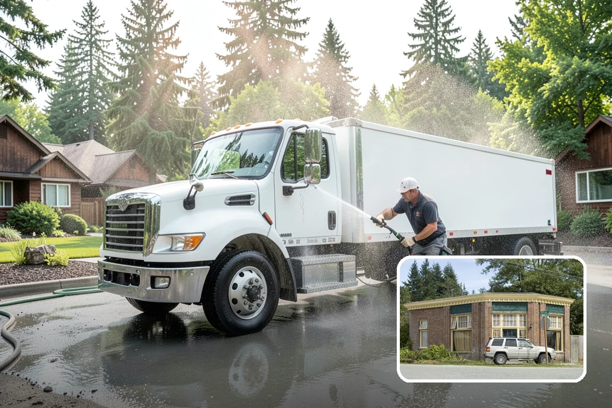 House Wash & Roof Cleaning Package in Hamilton, Skagit County, WA - Addresses the two fastest-greening surfaces in one trip