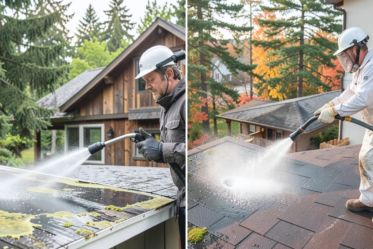 House Wash & Roof Cleaning Package in Hamilton, Skagit County, WA - Protect landscaping and inspect roof and siding