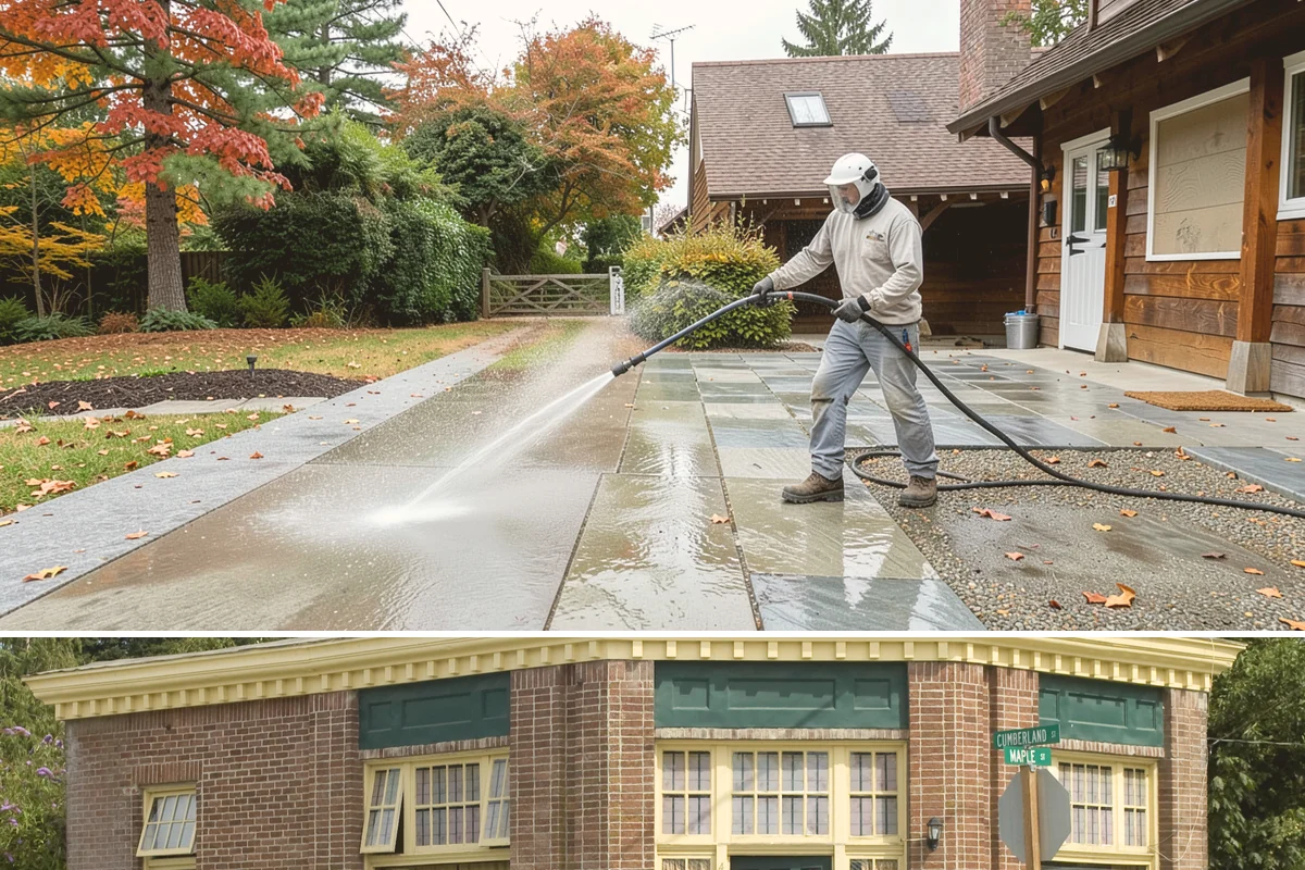 House Wash & Roof Cleaning Package in Hamilton, Skagit County, WA - Book this package in late spring or summer when a stretch of dry days lets both surfaces cure clean.