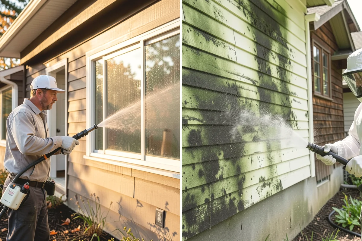 House Wash & Roof Cleaning Package in Issaquah, King County, WA - Protect landscaping and inspect roof and siding