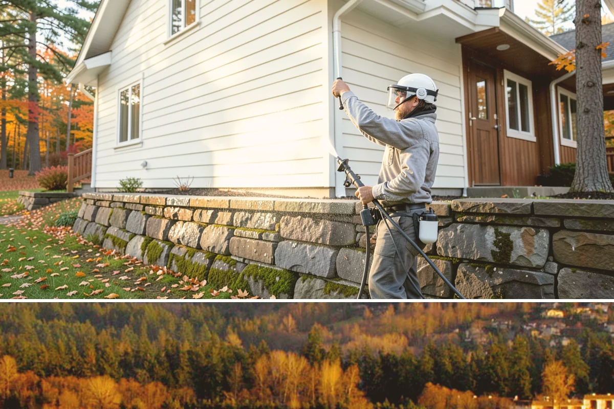 House Wash & Roof Cleaning Package in Kenmore, King County, WA - Book this package in late spring or summer when a stretch of dry days lets both surfaces cure clean.
