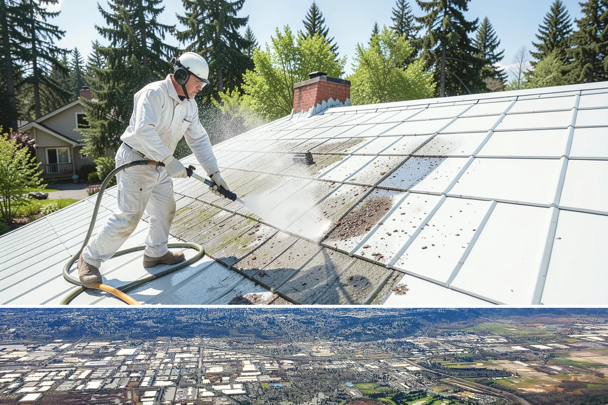 House Wash & Roof Cleaning Package in Kent, King County, WA - Book this package in late spring or summer when a stretch of dry days lets both surfaces cure clean.