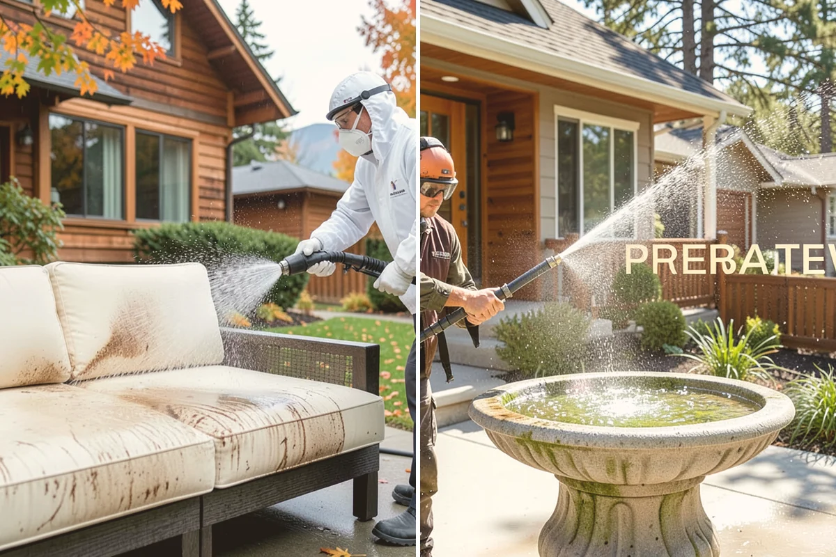 House Wash & Roof Cleaning Package in Kirkland, King County, WA - Protect landscaping and inspect roof and siding