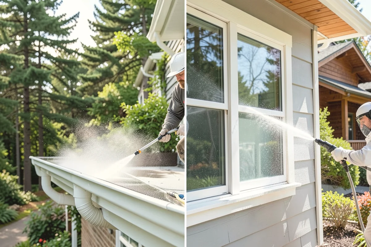 House Wash & Roof Cleaning Package in La Conner, Skagit County, WA - Protect landscaping and inspect roof and siding