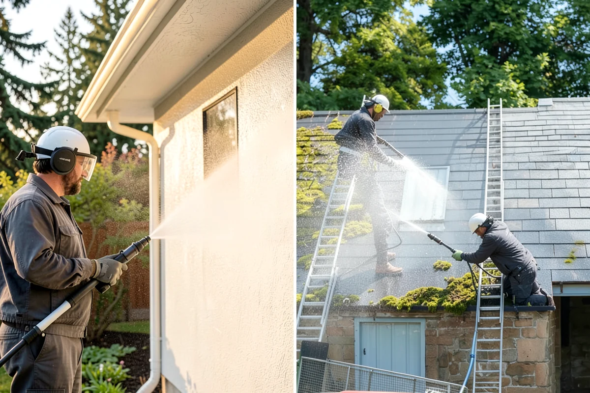 House Wash & Roof Cleaning Package in Lake Forest Park, King County, WA - Protect landscaping and inspect roof and siding
