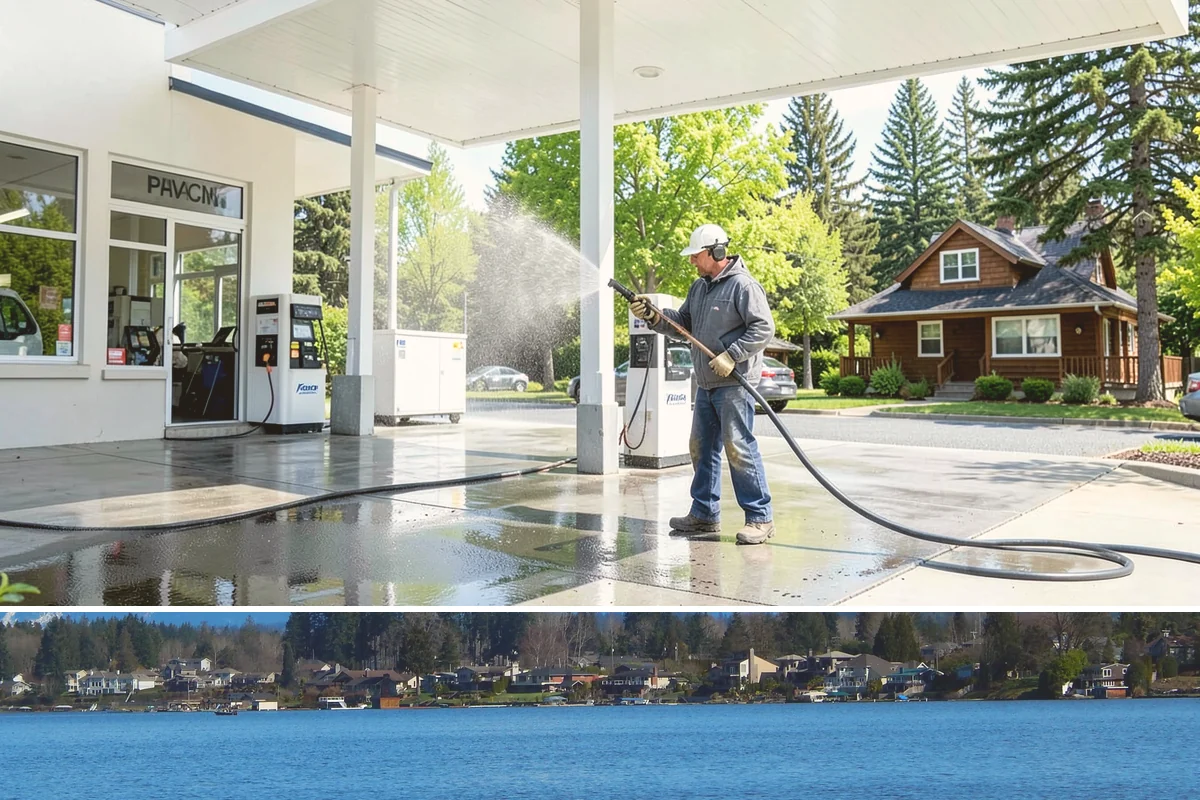 House Wash & Roof Cleaning Package in Lake Stevens, Snohomish County, WA - Book this package in late spring or summer when a stretch of dry days lets both surfaces cure clean.