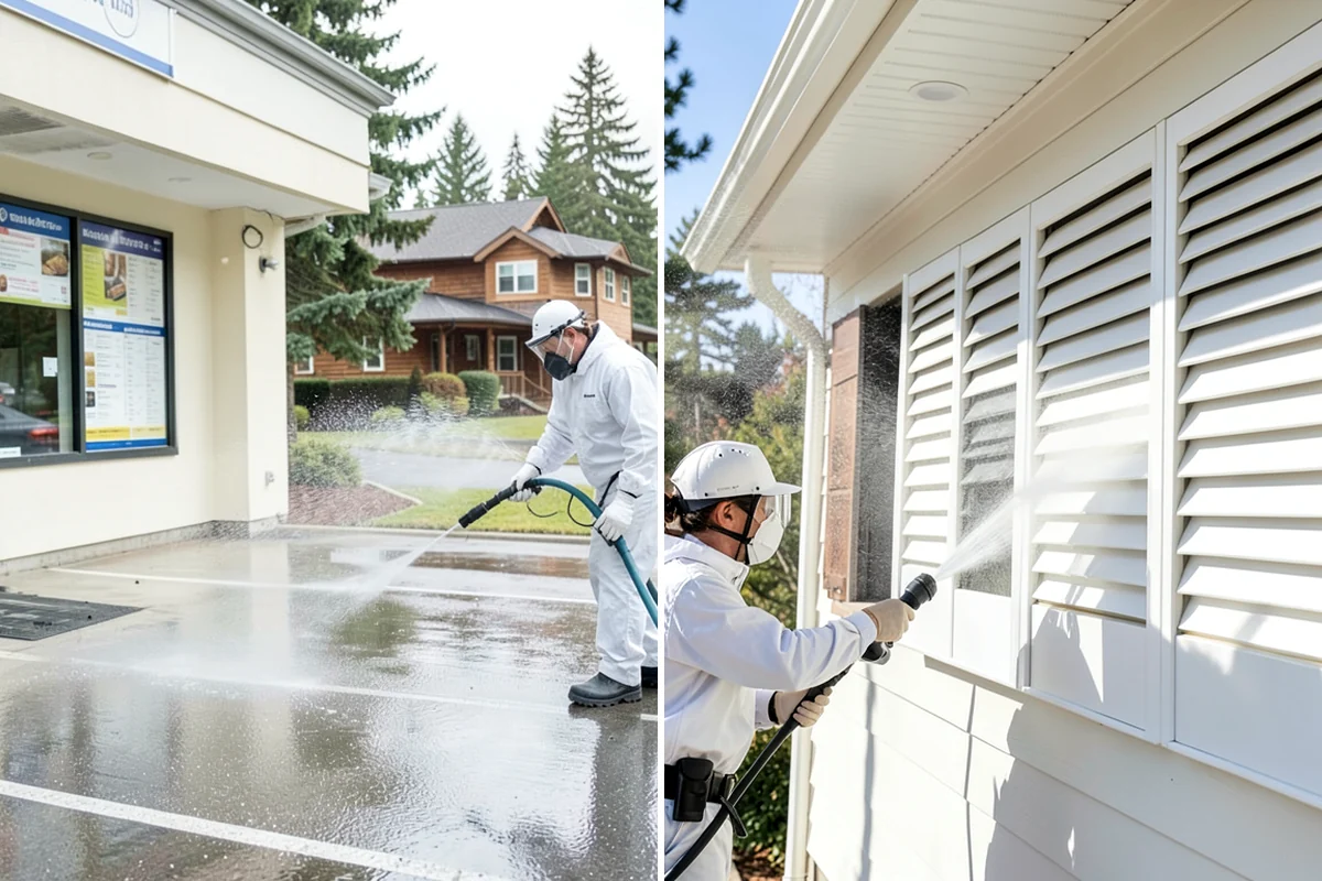 House Wash & Roof Cleaning Package in Lakewood, Pierce County, WA - Protect landscaping and inspect roof and siding