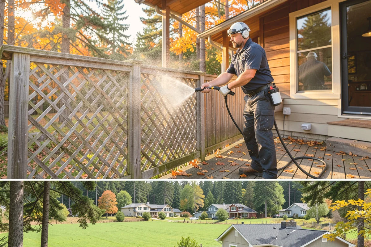 House Wash & Roof Cleaning Package in Lyman, Skagit County, WA - Book this package in late spring or summer when a stretch of dry days lets both surfaces cure clean.