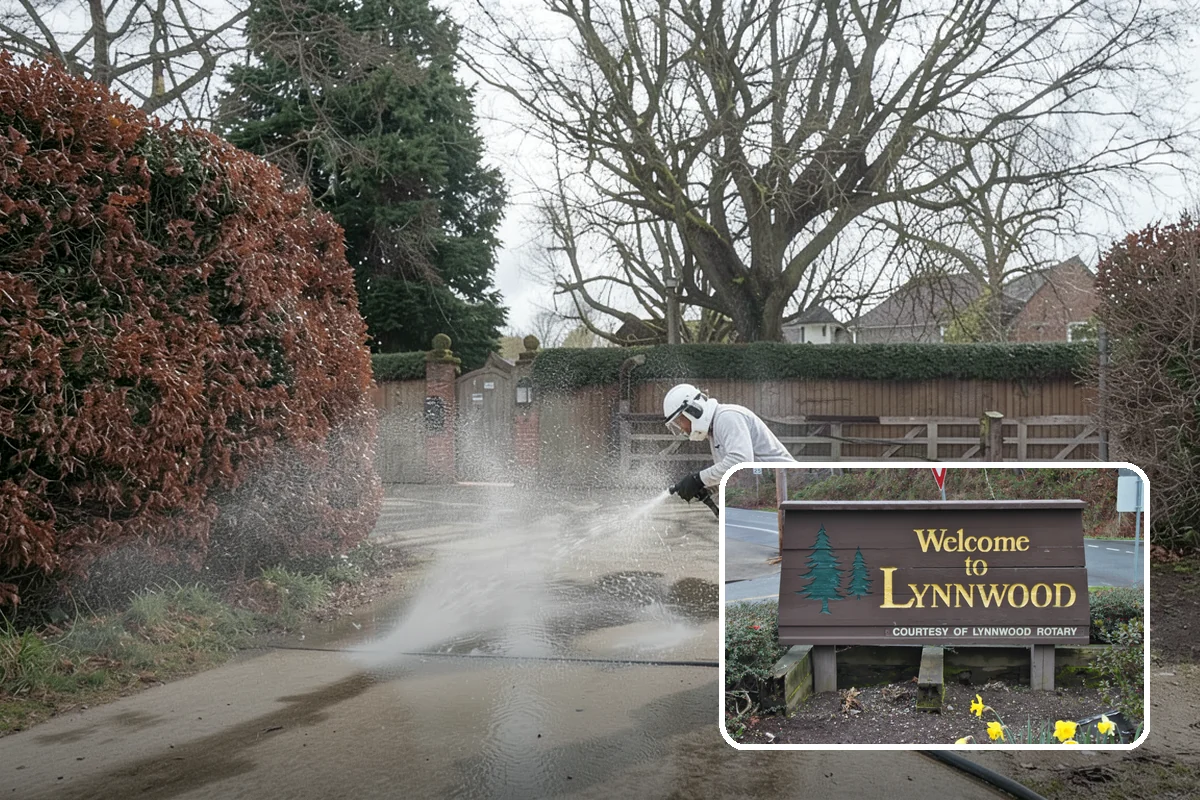 House Wash & Roof Cleaning Package in Lynnwood, Snohomish County, WA - Addresses the two fastest-greening surfaces in one trip