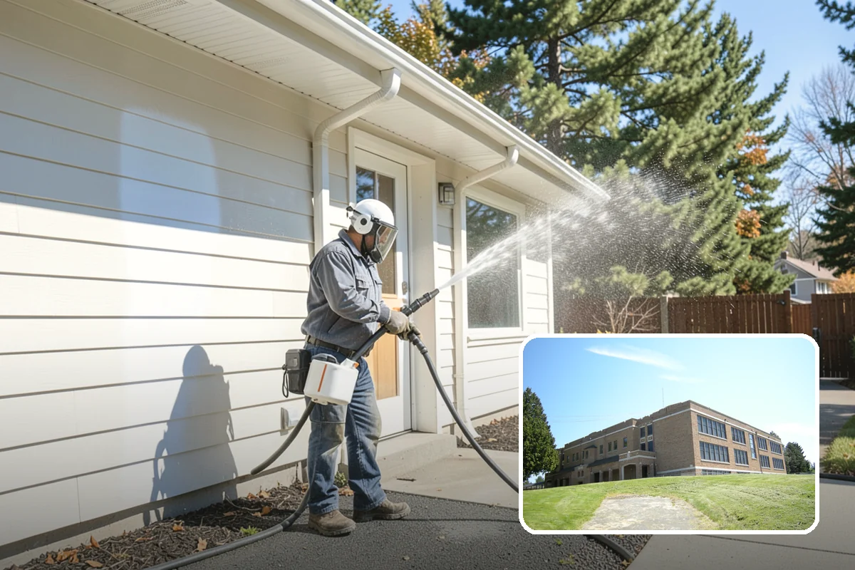 House Wash & Roof Cleaning Package in Maple Valley, King County, WA - Addresses the two fastest-greening surfaces in one trip