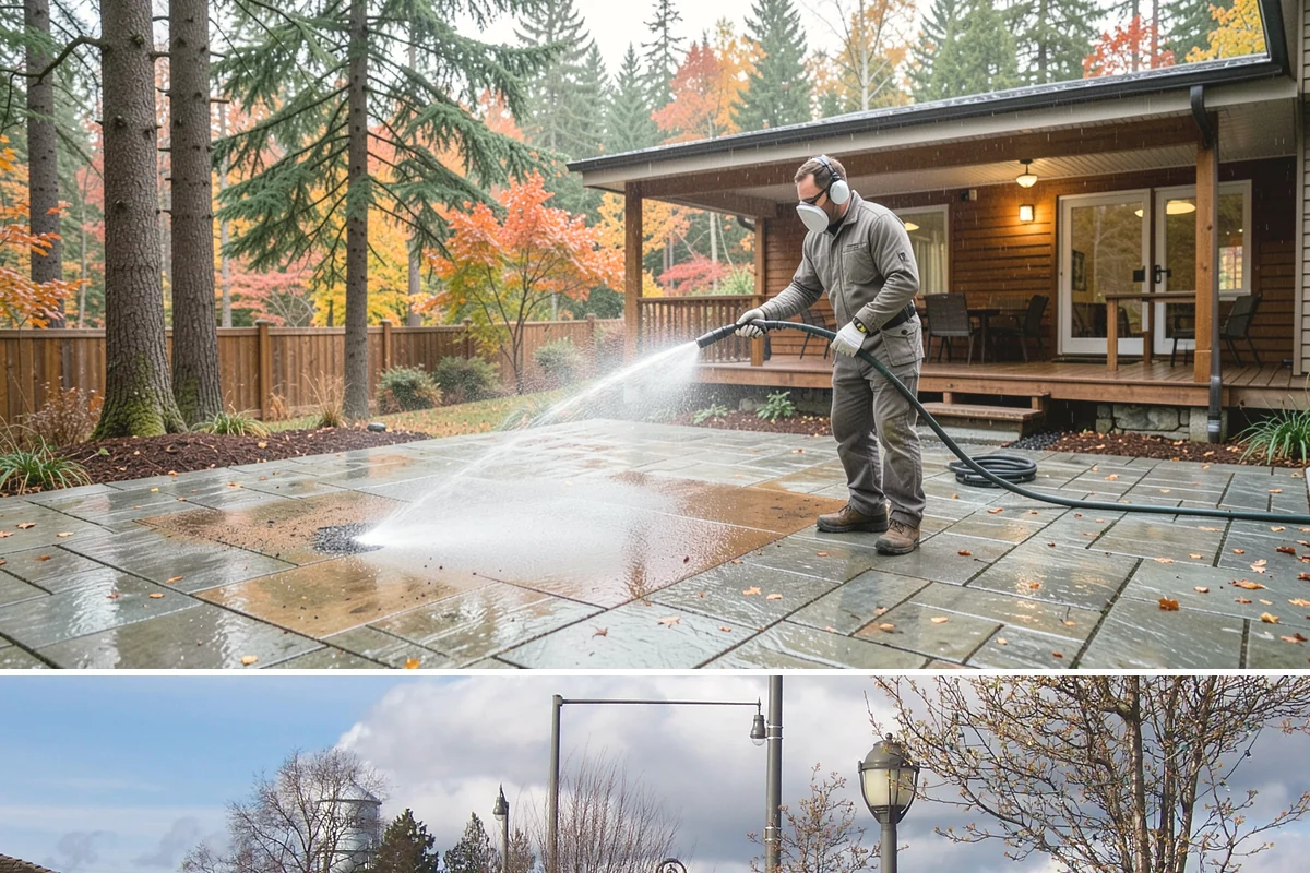 House Wash & Roof Cleaning Package in Marysville, Snohomish County, WA - Book this package in late spring or summer when a stretch of dry days lets both surfaces cure clean.